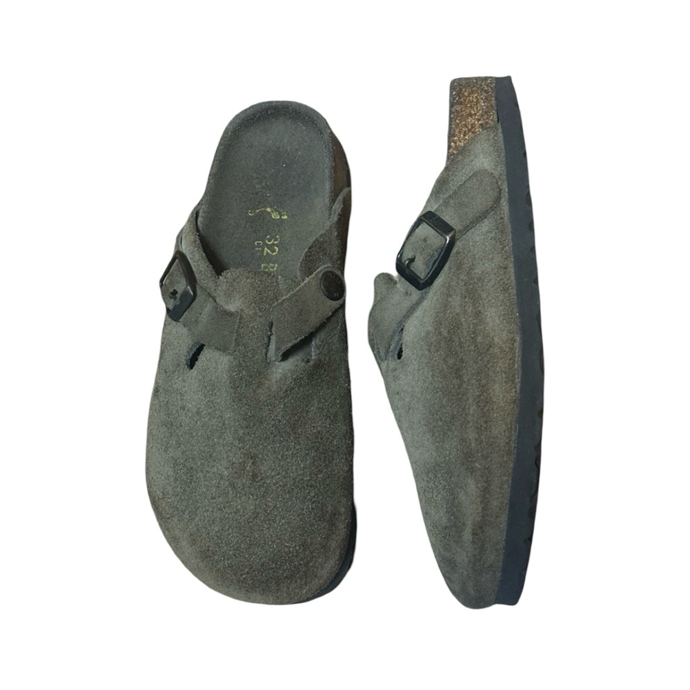 BIRKENSTOCK BOSTON KIDS SUEDE MULES